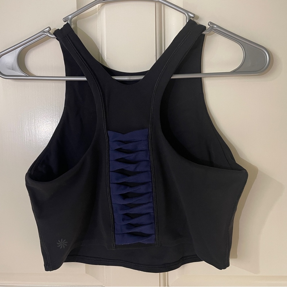 Conscious Twist Crop in Powervita™ A-C Athleta Racerback Sports Bra - Picture 2 of 5